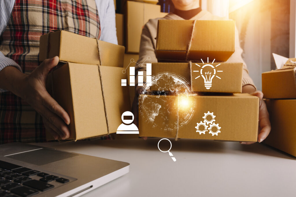 online sales ideas for work at home. asian man is answering phon