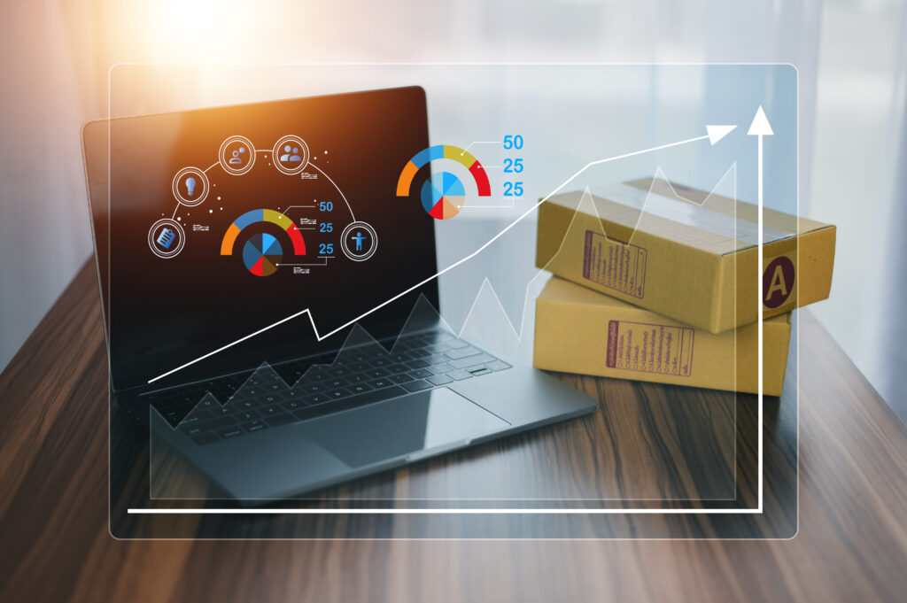 business growth website marketing business online shopping online market growth concept